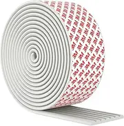 YichYaYa Baby Proofing 16.4ft Extra-Wide Edge Protectors for Baby with 3M Strong Adhesive Double Sided Tape, Sharp Edge & Corner Safety Guards Furniture Bumper for Table, Furniture, Fireplace, White
