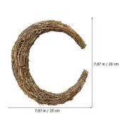 2 Pcs natural grapevine wreaths wreath DIY crafts rattan wreath base Rattan Moon