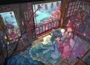 Anime girls room touhou hakurei reimu hieda no akyuu Playmat Gaming Mat Desk