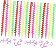 ADOCARN 52pcs Spiral Hair Perm Rods Curling Rods for Braids Curls Flexible Hair Curlers for Home Salon Use
