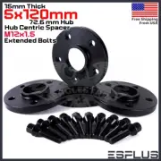 [4] 15mm Thick BMW E-Body 5x120 C.B 72.6 Wheel Spacer Kit 12x1.5 Bolts Included (for: BMW)