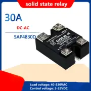 1pcs SSR Single-phase Solid State Relay SAP4830D 30A DC Control AC Single LED