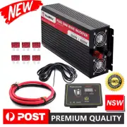 2000W 4000W Pure Sine Wave Power Inverter 12V to 240V W/ Remote Control Camping