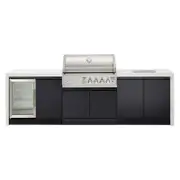 Crossray Premium 4B Outdoor Kitchens with1 Door Fridge and Sink - White