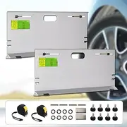PORIYA 2PCS Wheel Alignment Tool,23 Inch Toe Plates with Tape Measure,Heavy Duty Accurate Measure Tape and Conversion Chart AU,for Car, ATV, UTV (Large)