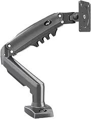 F80N - Ergonomic Articulated Gas Piston Desk Stand, Compact and Retractable Design for 17'' to 35'' Monitors, Black