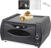 15L Mini Pizza Oven, 2-in-1 Electric Tandoor Oven with Temperature Control/Visual Glass/Hot Top Plate Door, Countertop Toaster for Baking Cooking Roasting Grilling B
