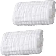 SWOOMEY 2Pcs Cotton Swaddle Blankets Soft Breathable Newborn Bath Towels Ultra Comfortable Quick Dry Skin Friendly for