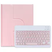 360 Degree Rotatable Bluetooth Keyboard Leather Case Square Button Pink For Ipad 10Th Gen 10.9 2022 Keyboards