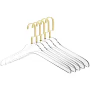 Quality Clear Acrylic Lucite Coat Suit Hangers, Stylish Clothes Hanger with S...