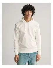 [Gant] Tonal Archive Shield Hoodie in Eggshell