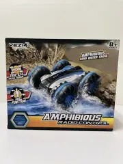 Amphibious Stunt RC Car Blue Radio Control Land Water Snow All Terrain