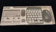 Cylo Wireless Touch Keyboard and Mouse Set Plug & Play Brand-new , Silver