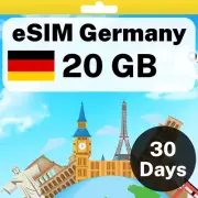 eSIM Germany - 20 GB - 30 Days - Travel eSIM | QR code activation