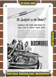 Metal Sign - 1950 Oldsmobile Rocket Engine- 10x14 inches