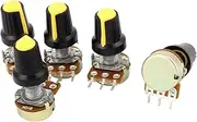 Aexit 5pcs (Potentiometer) 10K OHM 3 Terminals Linear Taper Rotary Audio B Type (38ry84qf723) Potentiometer B10K