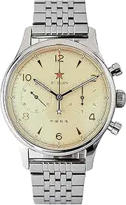 [Sugess] SU1962S40 Seagull 1962 (New 1963) 40MM Steel New Ver. Sapphire Crystal ST1901 Movement Men's Chronograph Mens Wrist Pliot Watch, Silver, 40mm, bracelet