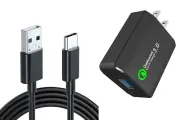 For Galaxy S20/S21/S23/FE 18W Fast Home Charger 6ft USB Cable Type-C Quick