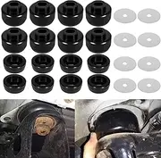 7-141 Body and Cab Mount Bushing Kit for 1999-2014 Chevy Silverado & Sierra 2WD/4WD 1500/2500 Polyurethane Black