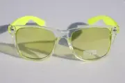 Clear Yellow Lens Retro Vintage Sunglasses 80's Retro Vintage