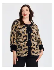 [Taking Shape] Fluffy Knit Cardigan in Leopard
