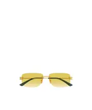 Bottega Veneta Eyewear Rectangle-Frame Rimless Sunglasses 58,One size golden