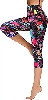 [FLYILY] Women's Capris Sports Leggings Running Tights High Waist Bandage Stretch Fitness Yoga Pants