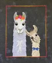 New Applique Quilt Patterns MAMA LLAMA LOVE 29" x 34"