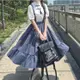 洋裝 小禮服 學院風背帶裙夏季復古少女感夏裝甜美可愛學生連身裙ME062 952衣時尚Y7