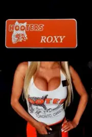 Hooters Uniform Roxy Name Tag Pin Back Dress Up Role Play Costume Accessory