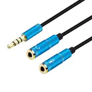 3.5mm Microphone Aux Cable 1 Male 2 Famle Cable Combo Extension Mobile Audio Adapter Splitter For Laptop Aux Cable Headphone