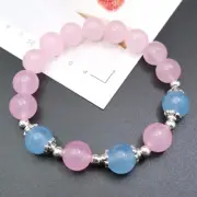 10mm Natural Crystal Chalcedony Bead Stretch Bracelet for Women,Jewelry Gifts