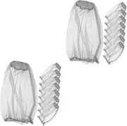 Kisangel Umbrella Hat Bucket Hat Cap Netting Nets Fishing Net Fly Sun Hat with Fan Trapper Hat Outdoor Sun Hat Net for Hiking Accessory Mesh Net Fishing Head Net Grey Cloth