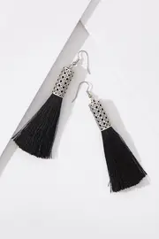 Allegra Silver Tassel Earrings--IST-ALLEGRA-SVR