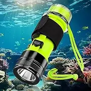 Roobuck Rechargeable Diving Flashlight 1500 Lumen – IPX8 Waterproof LED Torch with 3 Modes – Portable Scuba & Underwater Light for Night Dive and Water Sports