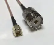 36 inch UHF SO239 female PL259 to SMA male plug crimp RG316 cable pigtail USA