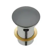 Fienza Cast Stone Cap Pop-Up Waste 32mm with Overflow Matte Grey WAS58G