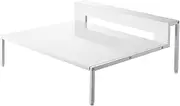 Yamazaki 5633 IH Cooking Heater Rack with Shelves and Holes for Cord Passing Out, White, Approx. W 22.0 x 18.5 x H 8.5-8.5 inches (56 x 47 x 20.5-21.5 cm) (including adjuster) Tower Tower for