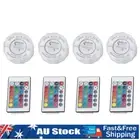 4pcs/Set LED RGB Lights Remote Control Underwater Lamp Wedding Party Vase Decor
