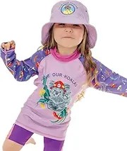[RADICOOL SKINS] Radicool Australia - Kids Rashie - Save Our Koalas in Lilac - Beach Shirt - Quick Dry - UPF 100+ UV Protection - Rash Guard
