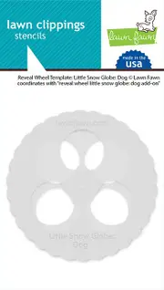 Lawn Fawn Reveal Wheel Little Snow Globe - Dog Template