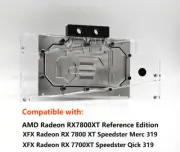 Granzon GPU Water Block For AMD Radeon RX7800XT Reference Edition Video Card