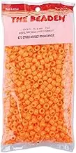 The Beadery 6 by 9mm Barrel Pony Bead, Orange, Small, 900-Pieces