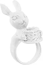 Zerodeko Cartoon Rabbit Candle Holder Ring Adorable Little Finger Ring for Creative Decoration for Parties and Everyday Wear Cute Design with Detailed Workmanship