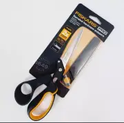 NEW Fiskars Pro Serrated Hardware Scissors 24cm 9.4mm Amplify Leather Upholstery