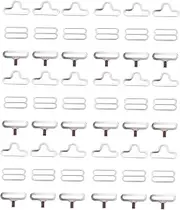 [Yardenfun] 50 Sets Tie Button Ornament Hooks Underwear Accessories Holder Shoe The Jacket Jewelry Hooks Necktie Strap Fastener Straps Bow Tie Clasp Hat Three Piece Suit Buckle Ferroalloy
