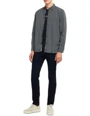 [Tommy Hilfiger] Core Flex Mini Geo Print Long Sleeve Shirt in Blue