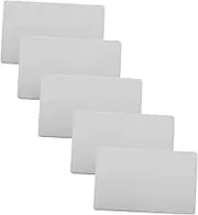 DOITOOL 5pcs Stainless Steel Engraving Blanks Multipurpose Metal Name Plates Blank Business Cards Desk Name Plate Blank Plates for Engraving