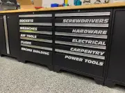Custom Made Labels for NewAge Garage Tool Drawer (10 Count) Decals