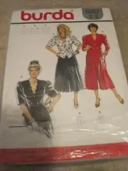 BURDA MISSES BLOUSE & PANTSKIRT 5057 Sewing Pattern UNCUT Vintage